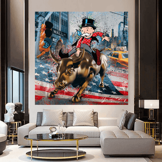 Alec Monopoly Wall Street Canvas Art - Forex Money Power-Wall Posters
