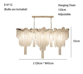 Aluminium Fringed Chandelier: Elegant and Timeless Design-Chandeliers