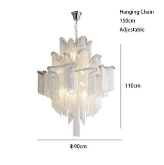 Aluminium Fringed Chandelier: Elegant and Timeless Design-Chandeliers