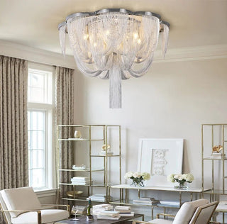Aluminium Fringed Chandelier: Elegant and Timeless Design-Chandeliers