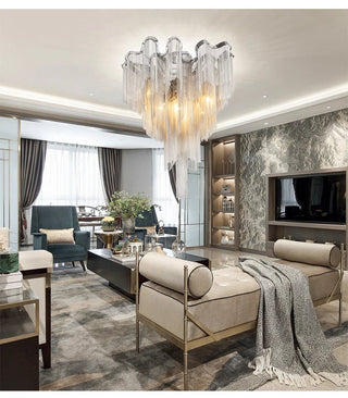 Aluminium Fringed Chandelier: Elegant and Timeless Design-Chandeliers