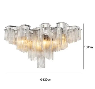 Aluminium Fringed Chandelier: Elegant and Timeless Design-Chandeliers