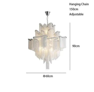 Aluminium Fringed Chandelier: Elegant and Timeless Design-Chandeliers