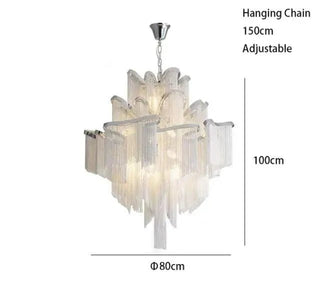 Aluminium Fringed Chandelier: Elegant and Timeless Design-Chandeliers
