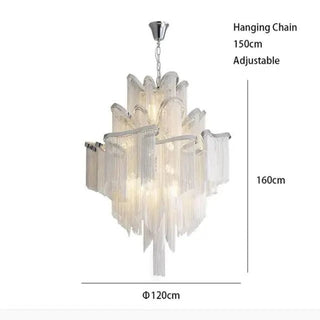 Aluminium Fringed Chandelier: Elegant and Timeless Design-Chandeliers