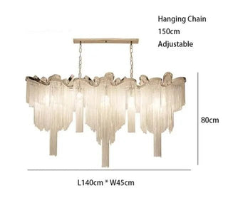 Aluminium Fringed Chandelier: Elegant and Timeless Design-Chandeliers