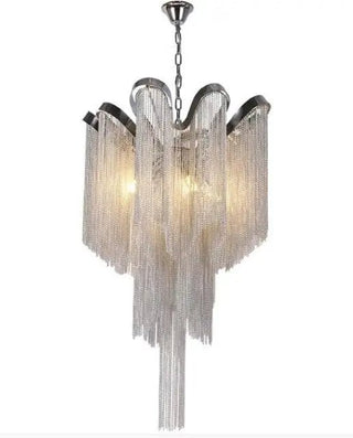 Aluminium Fringed Chandelier: Elegant and Timeless Design-Chandeliers