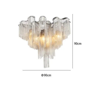 Aluminium Fringed Chandelier: Elegant and Timeless Design-Chandeliers