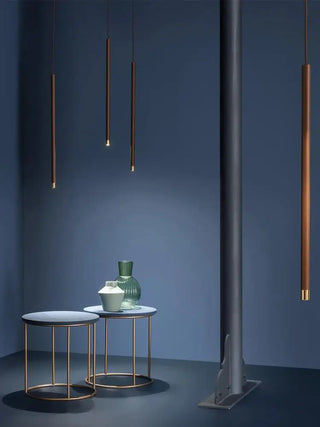 Aluminium Minimalist LED Staircase Chandelier – Cord Pendant Light-Staircase Chandeliers