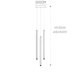 Aluminium Minimalist LED Staircase Chandelier – Cord Pendant Light-Staircase Chandeliers