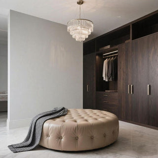 GraffitiWallArt-American Nappa Leather Shoe Changing Stool Ottoman – Luxury Minimalist Design