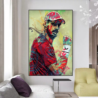 Andy Murray Tennis Legend Sports Canvas Wall Art-Tennis Wall Art
