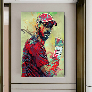 Andy Murray Tennis Legend Sports Canvas Wall Art-Tennis Wall Art