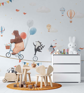 Animals Circus Kids Room Wallpaper Mural-Kids Room Wallpaper