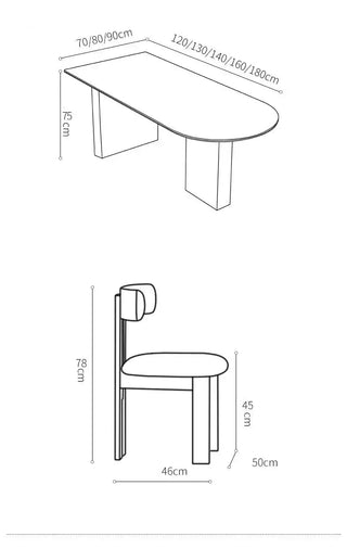 Arch Rock Slab Dining Table Set – Modern Elegance with Timeless Durability-Dining Tables