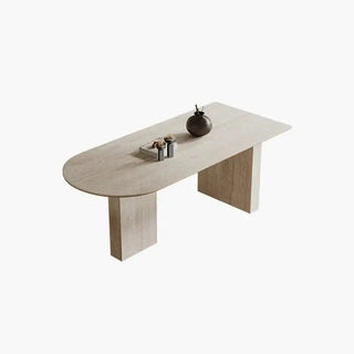 Arch Rock Slab Dining Table Set – Modern Elegance with Timeless Durability-Dining Tables