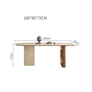 Arch Rock Slab Dining Table Set – Modern Elegance with Timeless Durability-Dining Tables