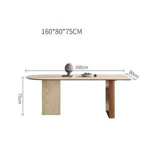 Arch Rock Slab Dining Table Set – Modern Elegance with Timeless Durability-Dining Tables