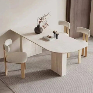 Arch Rock Slab Dining Table Set – Modern Elegance with Timeless Durability-Dining Tables