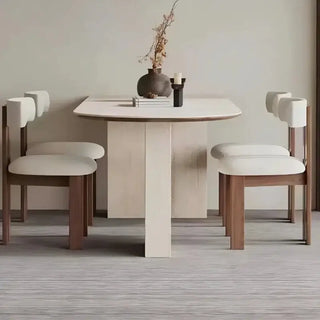 Arch Rock Slab Dining Table Set – Modern Elegance with Timeless Durability-Dining Tables