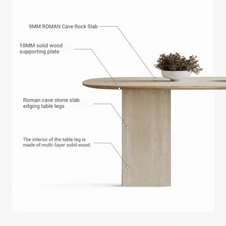 Arch Rock Slab Dining Table Set – Modern Elegance with Timeless Durability-Dining Tables