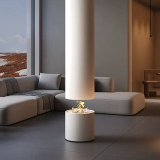 Artistic Cylindrical Hanging Fireplace – High Carbon Steel, Electric or Fuel Option
