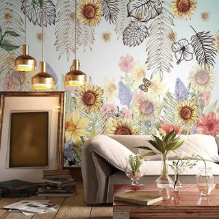 Artistic Leaf Wallpaper for Home Wall Decor-Flower & Leaf Wallpaper