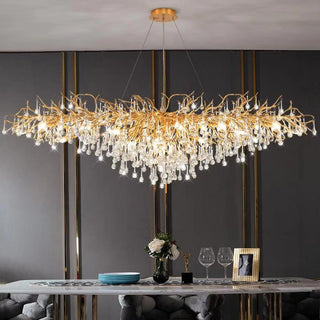 Artpad Rectangular Crystal Chandelier-Kitchen Island