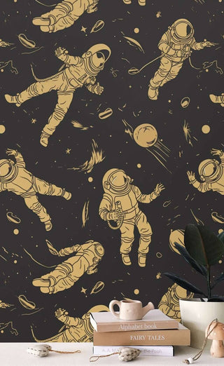 Astromaut in space Wallpaper Mural for kids Room-Kids Room Wallpaper