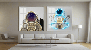 Astronaut 3D Neon Wall Art – Bold & Customizable Space-Inspired Design-LED Wall Art