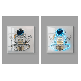 Astronaut 3D Neon Wall Art – Bold & Customizable Space-Inspired Design-LED Wall Art