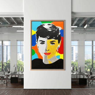 Audrey Hepburn Abstract Canvas Wall Art-Audrey Art