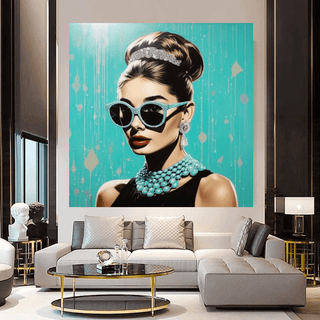 Audrey Hepburn Canvas Wall Art - Elegant Home Decor Piece with Timeless Charm-Audrey Art