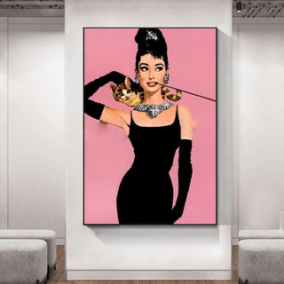 Audrey Hepburn Canvas Wall Art: Elegant & Timeless-Audrey Art