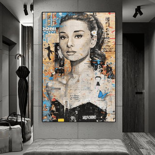 Audrey Hepburn Canvas Wall Art: Elevate Your Space-Audrey Art
