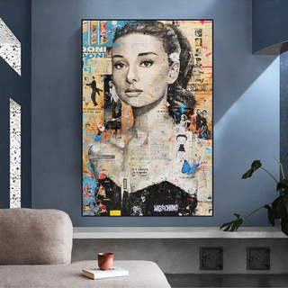 Audrey Hepburn Canvas Wall Art: Elevate Your Space-Audrey Art