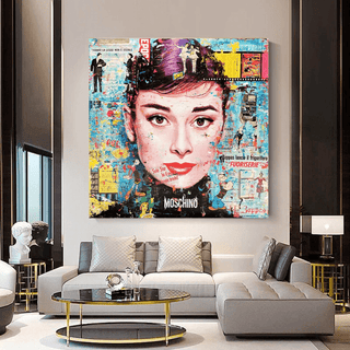 Audrey Hepburn Canvas Wall Art: Exquisite Home Décor-Audrey Art