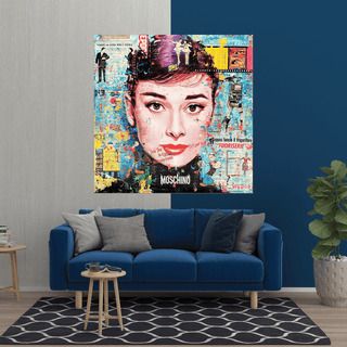 Audrey Hepburn Canvas Wall Art: Exquisite Home Décor-Audrey Art