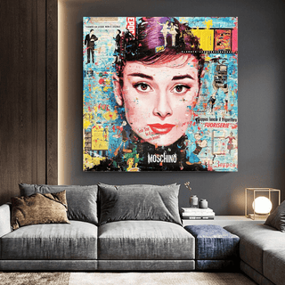 Audrey Hepburn Canvas Wall Art: Exquisite Home Décor-Audrey Art