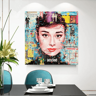 Audrey Hepburn Canvas Wall Art: Exquisite Home Décor-Audrey Art
