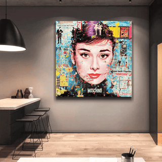 Audrey Hepburn Canvas Wall Art: Exquisite Home Décor-Audrey Art
