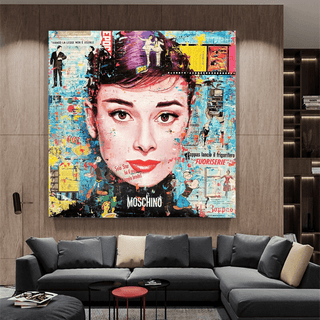 Audrey Hepburn Canvas Wall Art: Exquisite Home Décor-Audrey Art