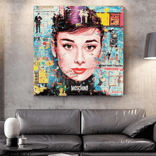 Audrey Hepburn Canvas Wall Art: Exquisite Home Décor-Audrey Art