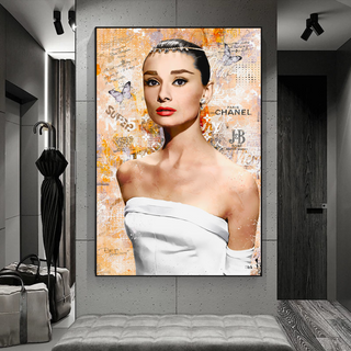 Audrey Hepburn Canvas Wall Art - Exquisite & Timeless-Audrey Art