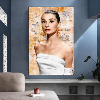 Audrey Hepburn Canvas Wall Art - Exquisite & Timeless-Audrey Art