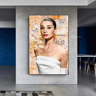 Audrey Hepburn Canvas Wall Art - Exquisite & Timeless-Audrey Art