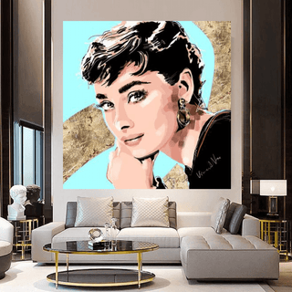 Audrey Hepburn Canvas Wall Art - Hollywood Style Home Decor-Audrey Art