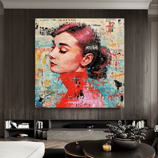 Audrey Hepburn Canvas Wall Art: Unique and Captivating-Audrey Art