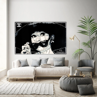 Audrey Hepburn Chanel – Alec Canvas Wall Art-Audrey Art