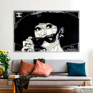 Audrey Hepburn Chanel – Alec Canvas Wall Art-Audrey Art
